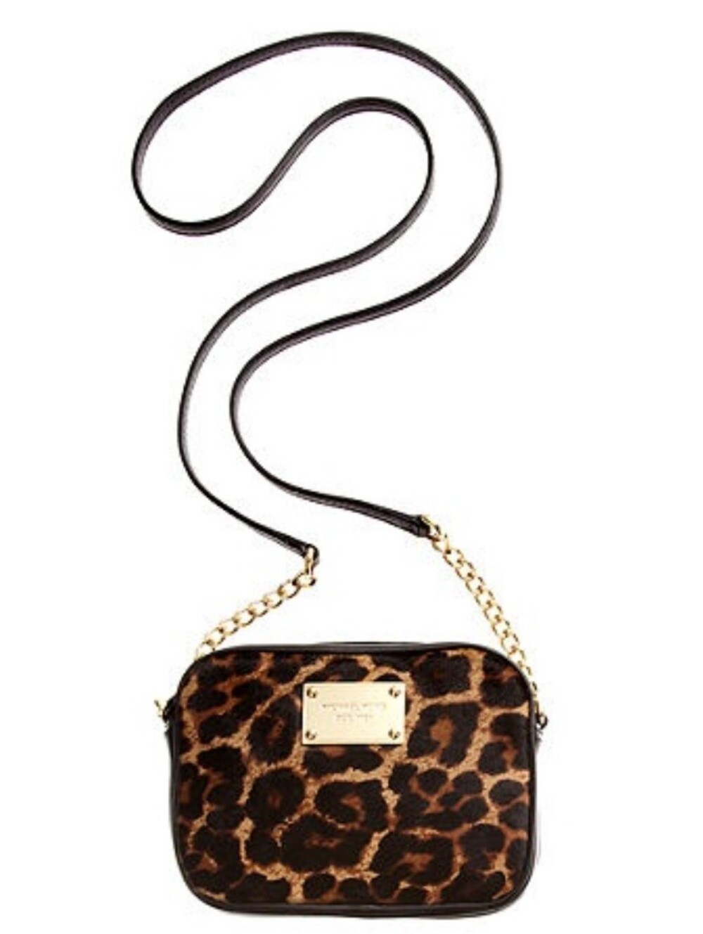 Michael Kors Hamilton Leopard Calf Hair Crossbody
